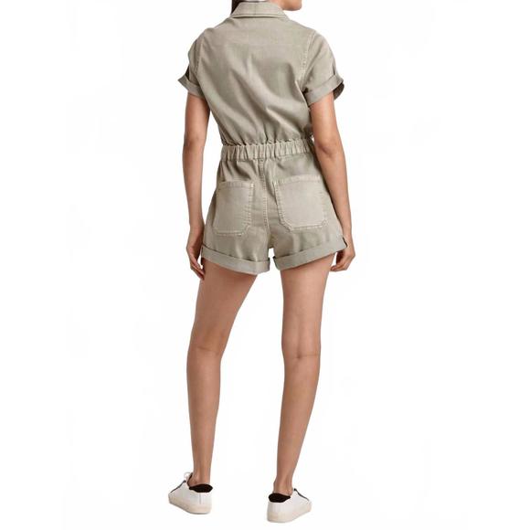 NEW DEAR JOHN DENIM jocie denim romper in matcha tea - Picture 3 of 4